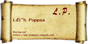 Léh Poppea névjegykártya